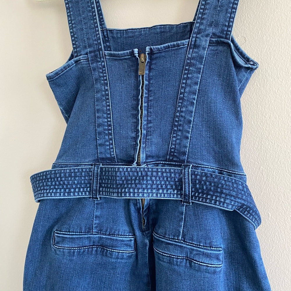 Rachel by Rachel Roy Sleeveless Denim Jumpsuit Size 0 - Picture 7 of 8